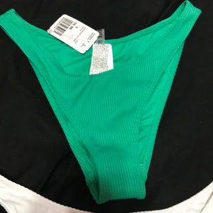 NEW Forever 21 Green swimwear bottoms high leg